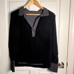 Vintage Gucci Velvet Long Sleeve Blouse Tom Ford sz 40